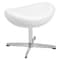 Flash Furniture Rally White LeatherSoft Saddle Wing Ottoman ZB-WING-WH-OTT-LEA-GG - alternate 4